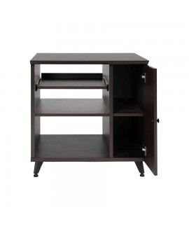 Gator Frameworks GFW-ELITESIDECAR-BRN Mobile rack sidecar cabinet in legno con finitura noce scuro Studiomöbel
