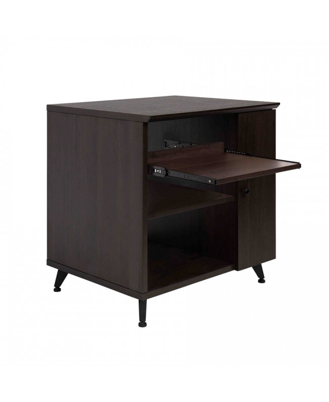 Gator Frameworks GFW-ELITESIDECAR-BRN Mobile rack sidecar cabinet in legno con finitura noce scuro Mobili da Studio