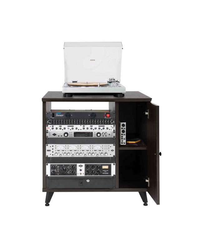 Gator Frameworks GFW-ELITESIDECAR-BRN Mobile rack sidecar cabinet in legno con finitura noce scuro Mobili da Studio