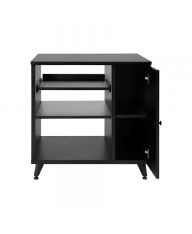 Gator Frameworks GFW-ELITESIDECAR-BLK Mobile rack sidecar cabinet in legno con finitura nera Studiomöbel