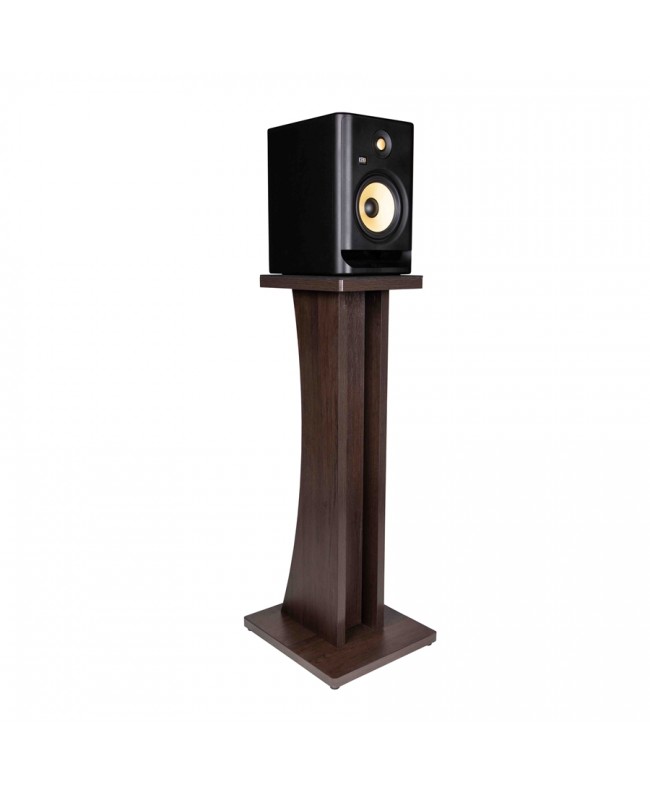 Gator Frameworks GFW-ELITESPKSTMN-BRN Coppia di supporti per monitor da studio in legno con finitura marrone scuro Mobili da ...