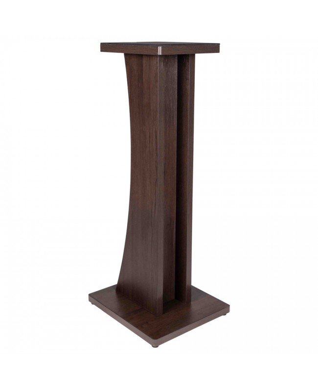 Gator Frameworks GFW-ELITESPKSTMN-BRN Coppia di supporti per monitor da studio in legno con finitura marrone scuro Studiomöbel