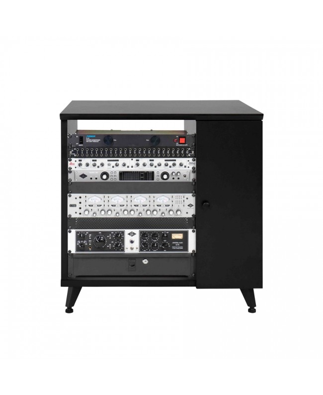 Gator Frameworks GFW-ELITESIDECAR-BLK Mobile rack sidecar cabinet in legno con finitura nera Mobili da Studio