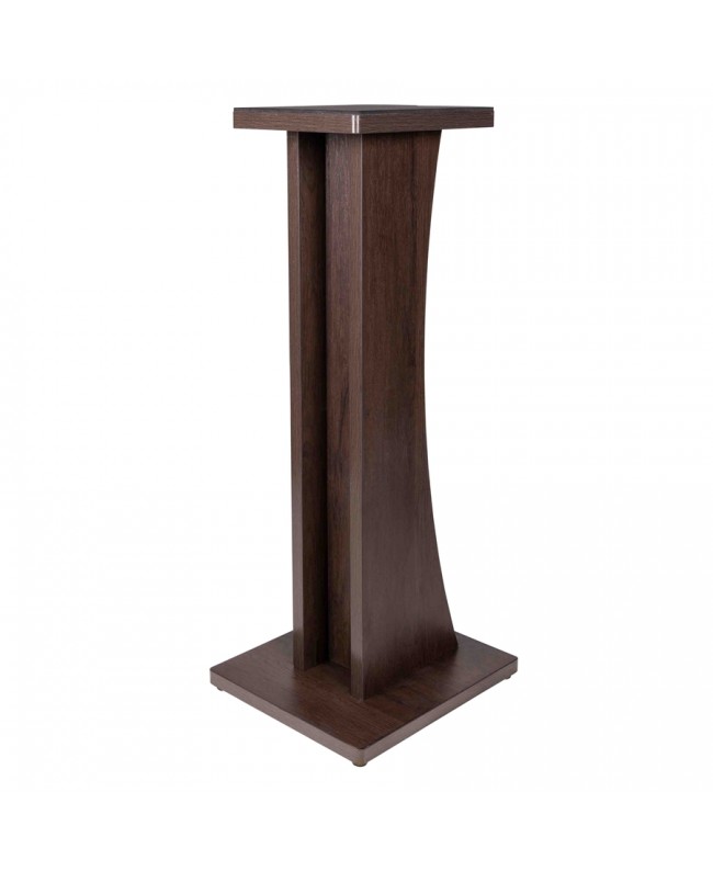 Gator Frameworks GFW-ELITESPKSTMN-BRN Coppia di supporti per monitor da studio in legno con finitura marrone scuro Studiomöbel