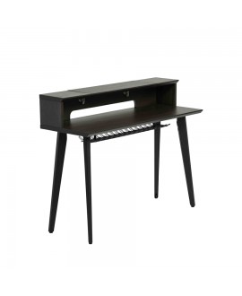 Gator Frameworks GFW-ELITEKEYTBL61-BRN Workstation in legno per tastiere fino a 61 tasti, colore noce scuro Studiomöbel