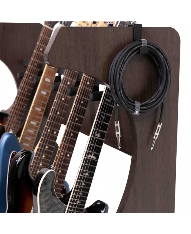 Gator Frameworks GFW-ELITEGTR5RK-BRN Rack per chitarre 5-7 posti in finitura noce scuro Studiomöbel