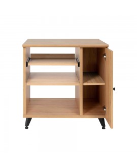 Gator Frameworks GFW-ELITESIDECAR-MPL Mobile rack sidecar cabinet in legno con finitura acero naturale opaca Studiomöbel