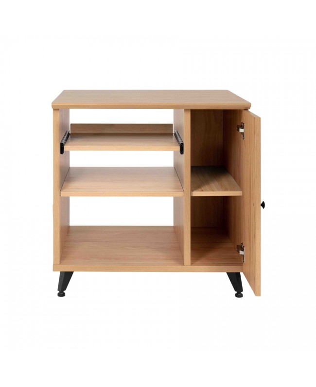 Gator Frameworks GFW-ELITESIDECAR-MPL Mobile rack sidecar cabinet in legno con finitura acero naturale opaca Studiomöbel