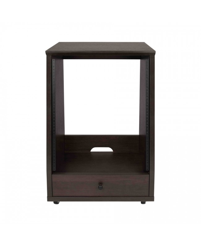 Gator Frameworks GFW-ELITESTUDIORK12-BRN Rack da studio inclinato 12 unità con finitura in noce scuro Rack 19"
