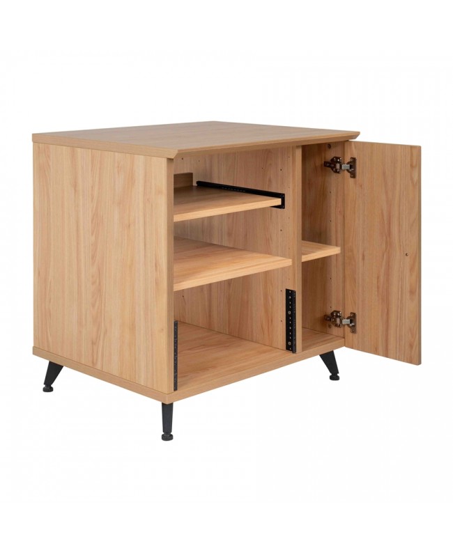 Gator Frameworks GFW-ELITESIDECAR-MPL Mobile rack sidecar cabinet in legno con finitura acero naturale opaca Studiomöbel