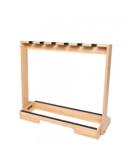 Gator Frameworks GFW-GTR-WD6RK-MPL Holzständer für 6 Gitarren mit natürlicher Ahornoberfläche Studiomöbel