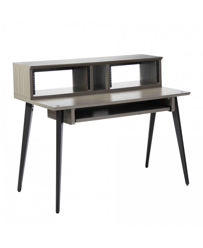 Gator Frameworks GFW-ELITEDESK-GRY Scrivania workstation Elite in grigio driftwood per studi di registrazione e content creat...