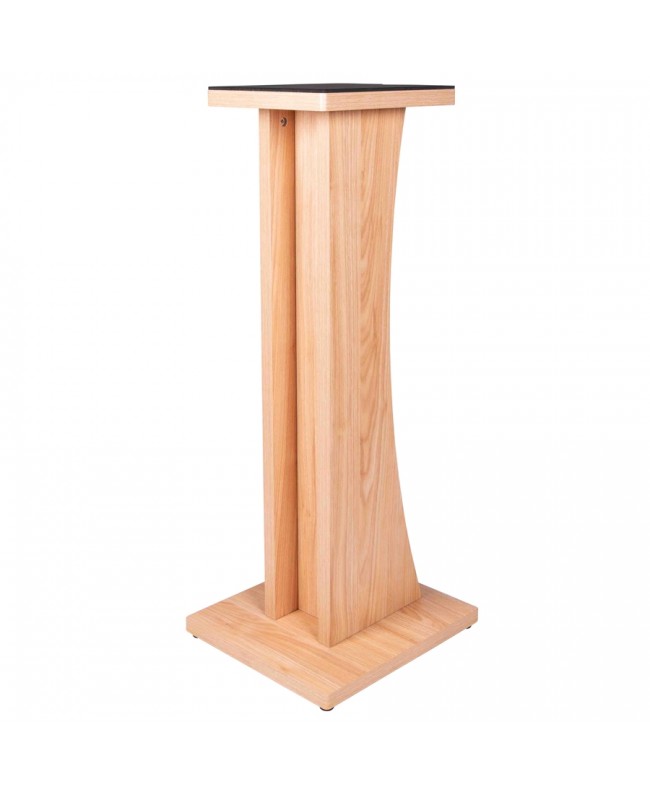 Gator Frameworks GFW-ELITESPKSTMN-MPL Coppia di supporti per monitor da studio in legno con finitura naturale Maple opaca Stu...