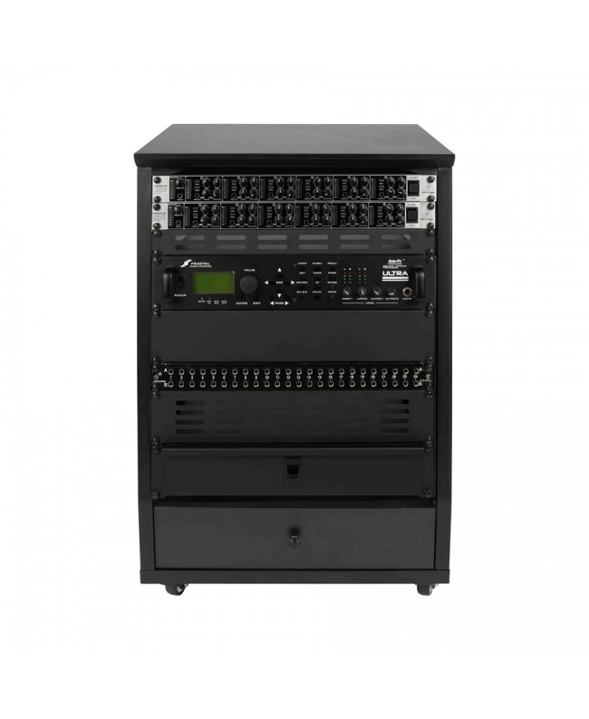 Gator Frameworks GFW-ELITESTUDIORK12-BLK Rack da studio inclinato 12 unità con finitura nera standard Rack 19"