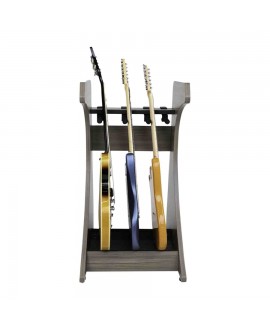 Gator Frameworks GFW-ELITEGTR3RK-GRY Rack per chitarre 3-4 posti in finitura grigio driftwood Studiomöbel