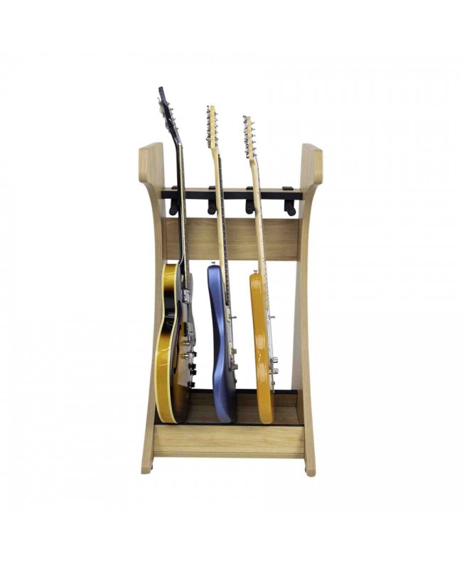 Gator Frameworks GFW-ELITEGTR3RK-MPL Rack per chitarre 3-4 posti in finitura acero naturale opaco Studiomöbel