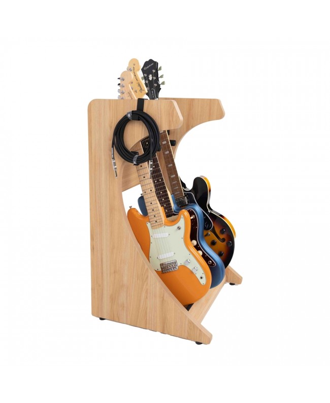 Gator Frameworks GFW-ELITEGTR3RK-MPL Rack per chitarre 3-4 posti in finitura acero naturale opaco Studiomöbel