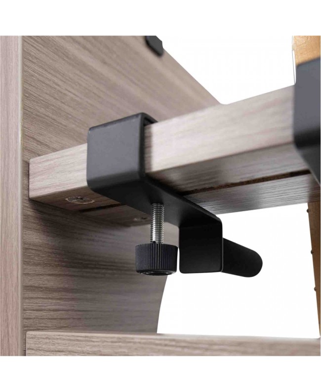 Gator Frameworks GFW-ELITEGTR3RK-GRY Rack per chitarre 3-4 posti in finitura grigio driftwood Studiomöbel