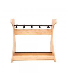 Gator Frameworks GFW-ELITEGTR5RK-MPL Rack per chitarre 5-7 posti in finitura Natural Maple Matte Studiomöbel