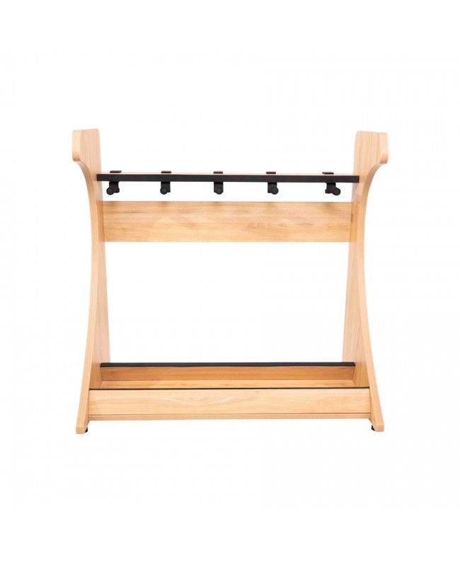 Gator Frameworks GFW-ELITEGTR5RK-MPL Rack per chitarre 5-7 posti in finitura Natural Maple Matte Studiomöbel