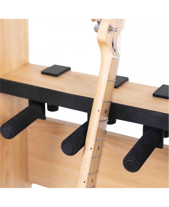 Gator Frameworks GFW-ELITEGTR5RK-MPL Rack per chitarre 5-7 posti in finitura Natural Maple Matte Studiomöbel