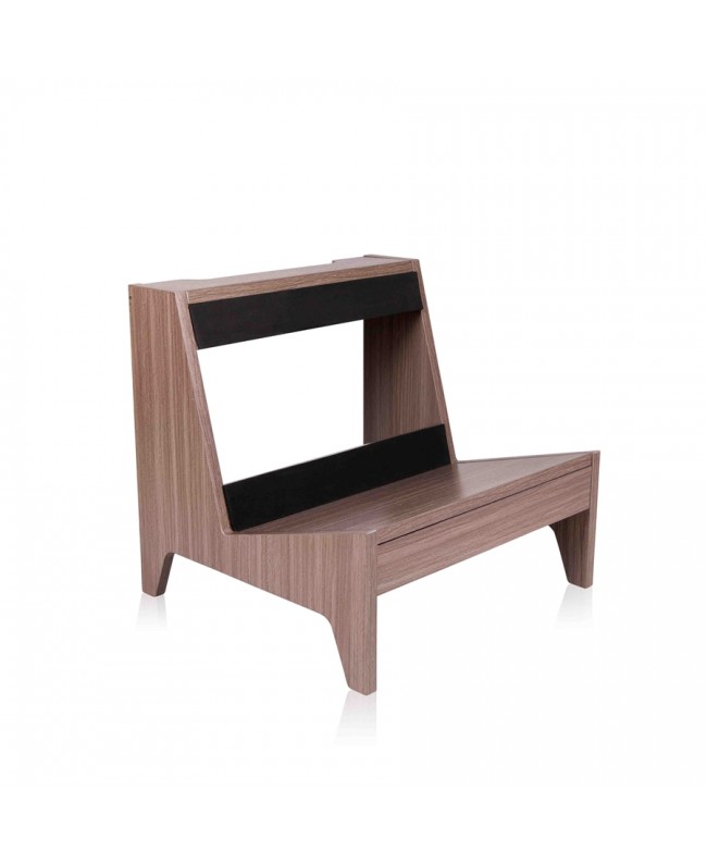 Gator Frameworks GFW-ELITEGTRAMPSM-GRY Ständer für kleine Combo-Verstärker in Driftwood Grey Finish Studiomöbel