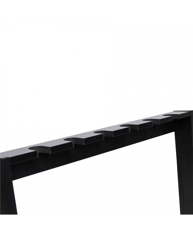 Gator Frameworks GFW-GTR-WD6RK-BLK Supporto in legno per 6 chitarre con finitura nera Mobili da Studio