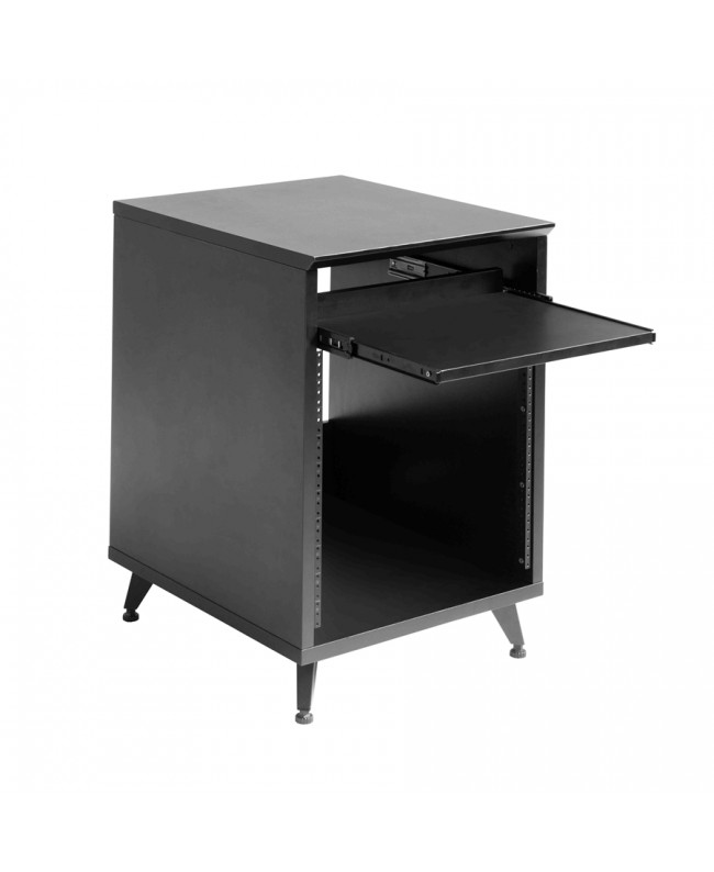 Gator Frameworks GFW-ELITEDESKRK-BLK 10U Studio-Rack in schwarz 19" Rack