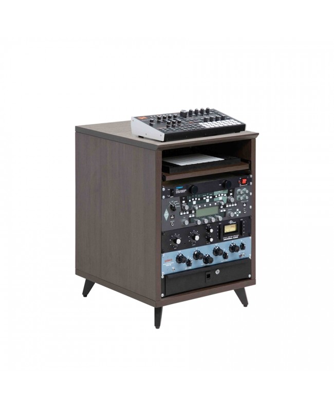 Gator Frameworks GFW-ELITEDESKRK-BRN Rack studio 10U in noce scuro Rack 19"