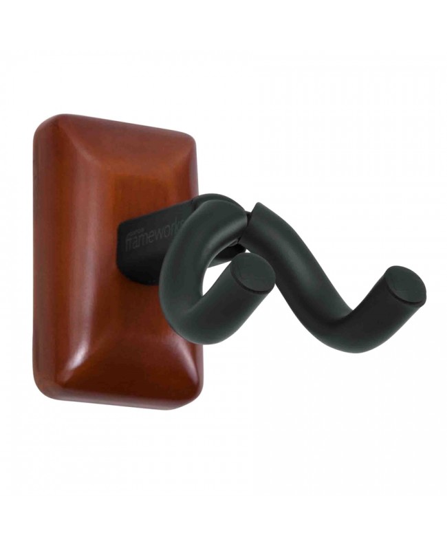 Gator Frameworks GFW-UKE-HNGRMHG Wall mount for ukulele and mandolin with mahogany plate Wall Mounts