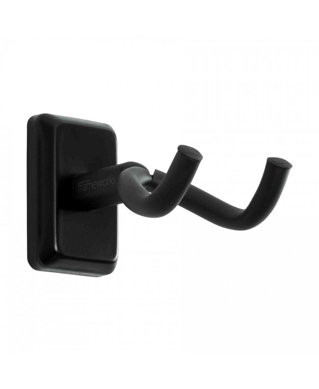 Gator Frameworks GFW-GTR-HNGRBLK Guitar wall mount with black plate Wall Mounts