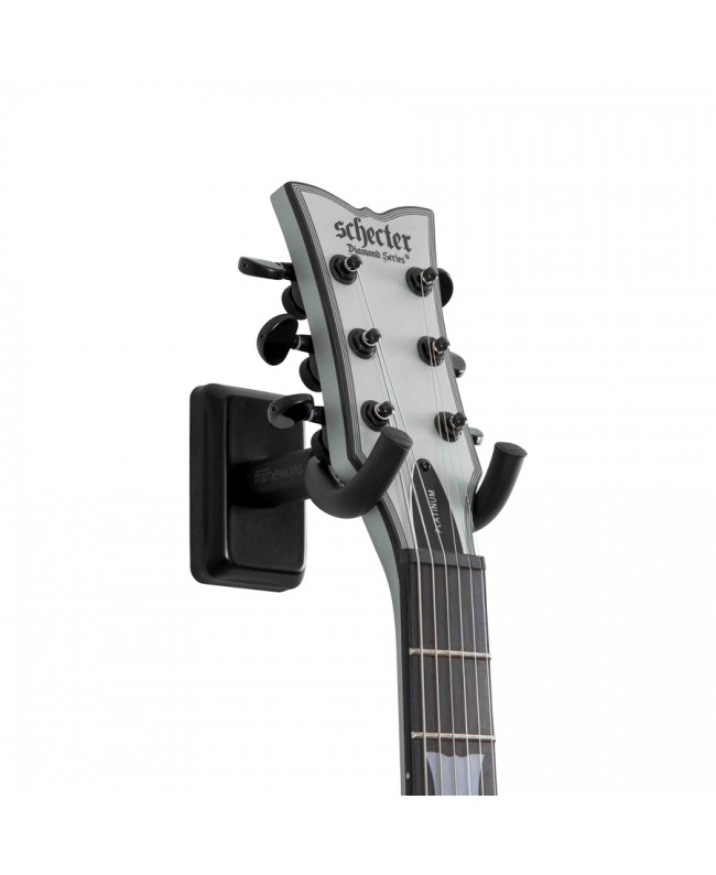 Gator Frameworks GFW-GTR-HNGRBLK Gitarren-Wandhalterung mit schwarzer Platte Wandhalterungen