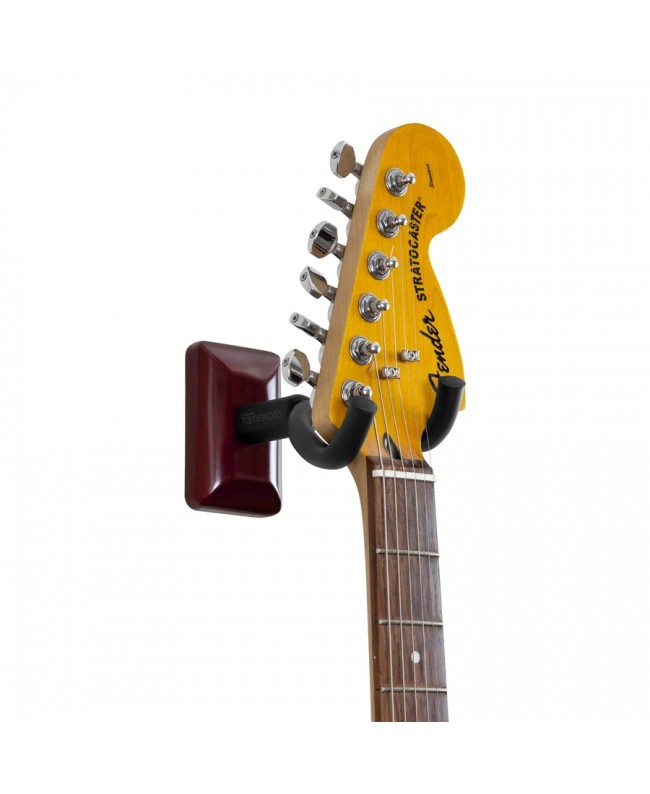Gator Frameworks GFW-GTR-HNGRCHR Guitar wall mount with cherry plate Wall Mounts