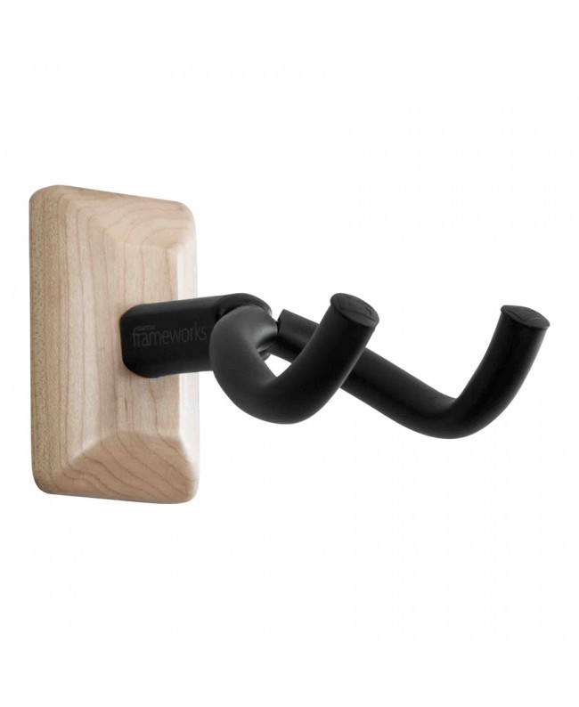 Gator Frameworks GFW-GTR-HNGRMPL Guitar wall mount with maple plate Wall Mounts