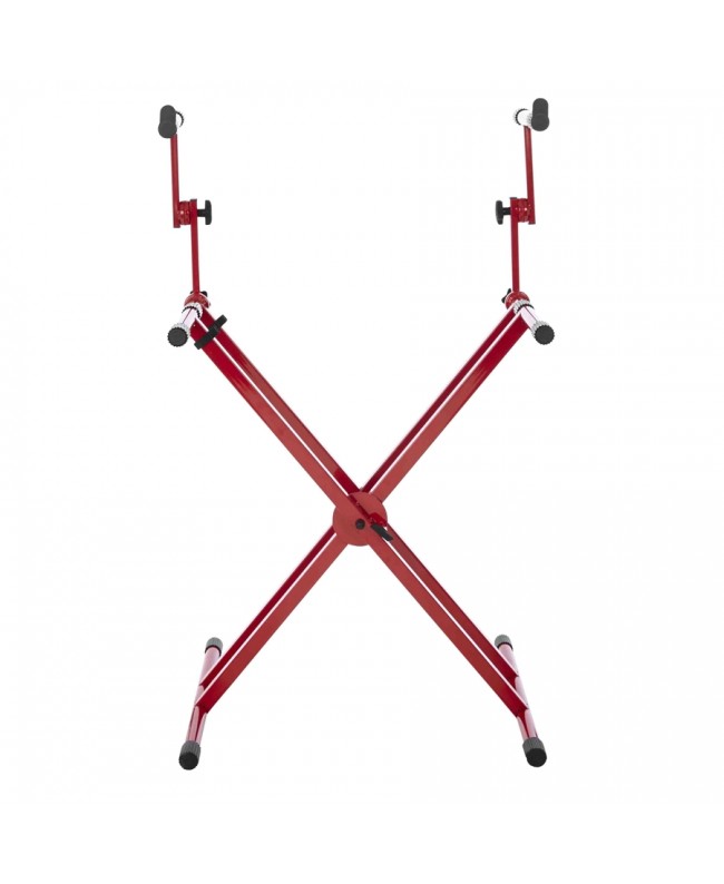 Gator Frameworks GFW-KEY-5100XRED Dual-level keyboard stand with X-structure in red color Keyboard Stands