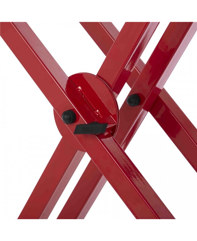 Gator Frameworks GFW-KEY-5100XRED Zweistufiger Tastaturständer mit X-Struktur in Rot Keyboard-Stative