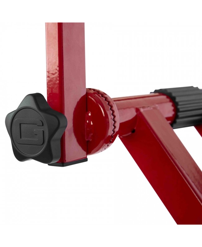 Gator Frameworks GFW-KEY-5100XRED Dual-level keyboard stand with X-structure in red color Keyboard Stands