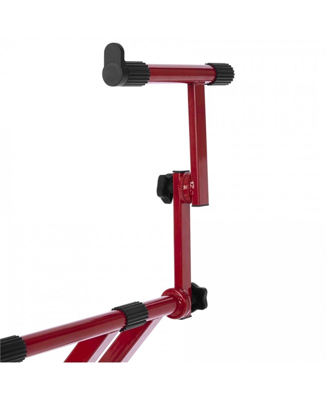 Gator Frameworks GFW-KEY-5100XRED Dual-level keyboard stand with X-structure in red color Keyboard Stands