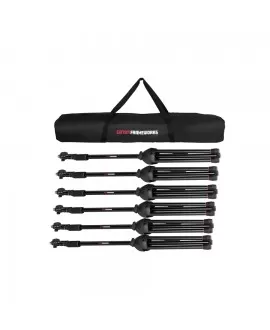 Gator Frameworks GFW-MIC-6PACKBG Set of 6 microphone stands with carrying bag Floor Stands