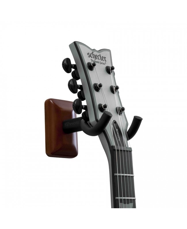 Gator Frameworks GFW-GTR-HNGRMHG Gitarren-Wandhalterung mit Mahagoni-Platte Wandhalterungen
