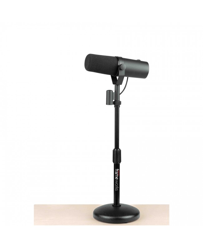 Gator Frameworks GFW-MIC-0501 Supporto per microfono da tavolo con base rotonda Supporti da tavolo