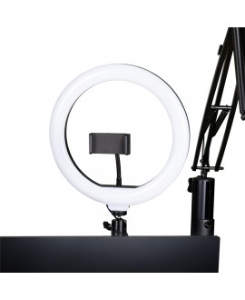 Gator Frameworks GFW-ID-CTRINGLIGHT Luce ad anello LED da 10 con supporto smartphone per supporti ID Series Creator Tree Supp...