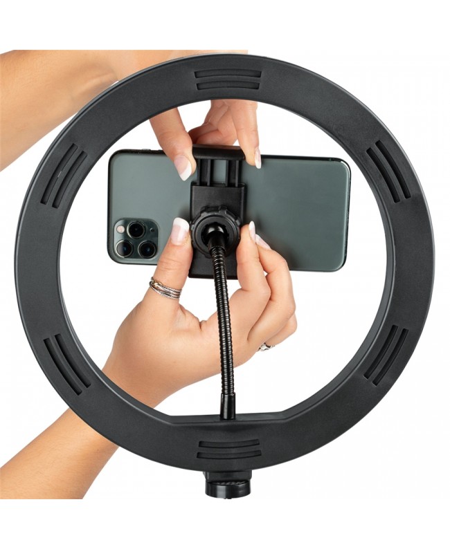 Gator Frameworks GFW-ID-CTRINGLIGHT 10 LED-Ringlicht mit Smartphone-Halterung für ID Series Creator Tree Halter Smartphone-Ha...