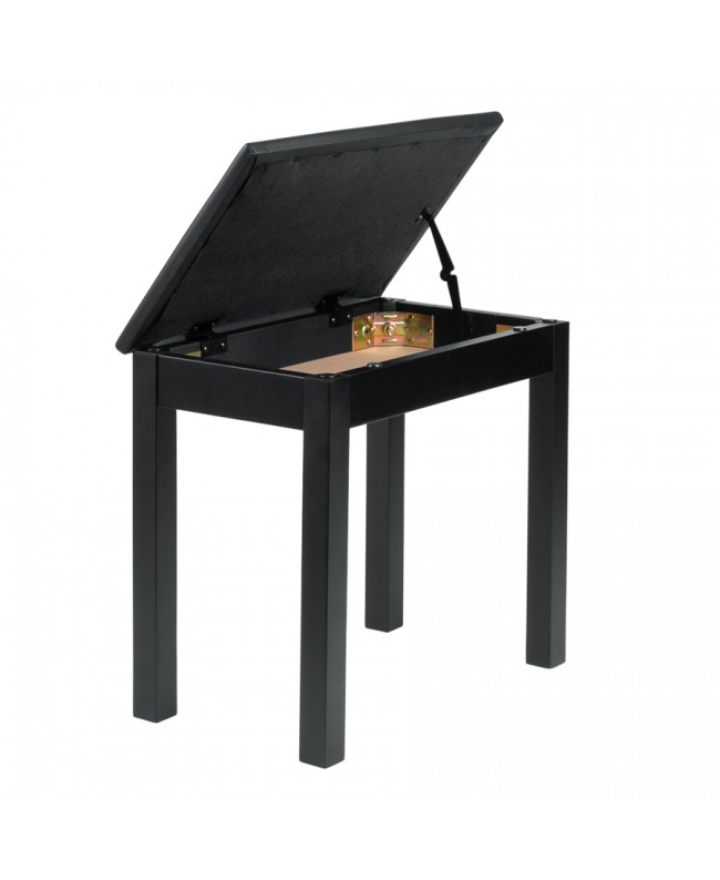 Gator Frameworks GFW-KEYBENCH-WDBKS Panchetta in legno nera con vano portaoggetti per tastiera o pianoforte Sgabelli