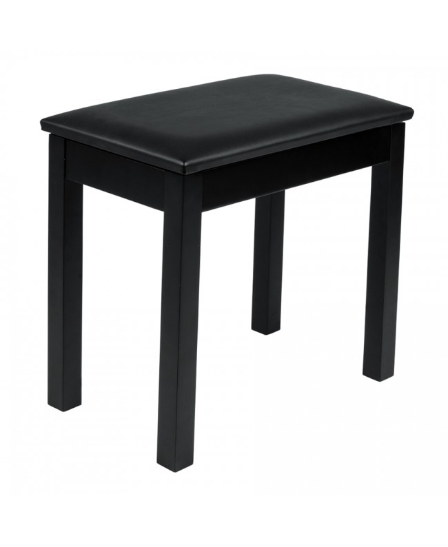 Gator Frameworks GFW-KEYBENCH-WDBKS Panchetta in legno nera con vano portaoggetti per tastiera o pianoforte Hocker