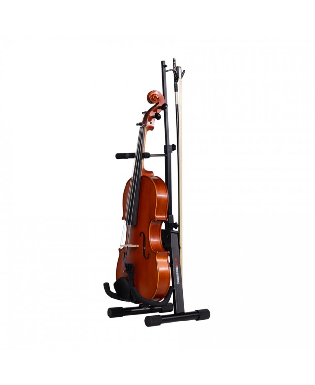 Gator Frameworks GFW-BNO-VLNVLA Folding violin and viola stand with steel frame and bow hook Other Instruments