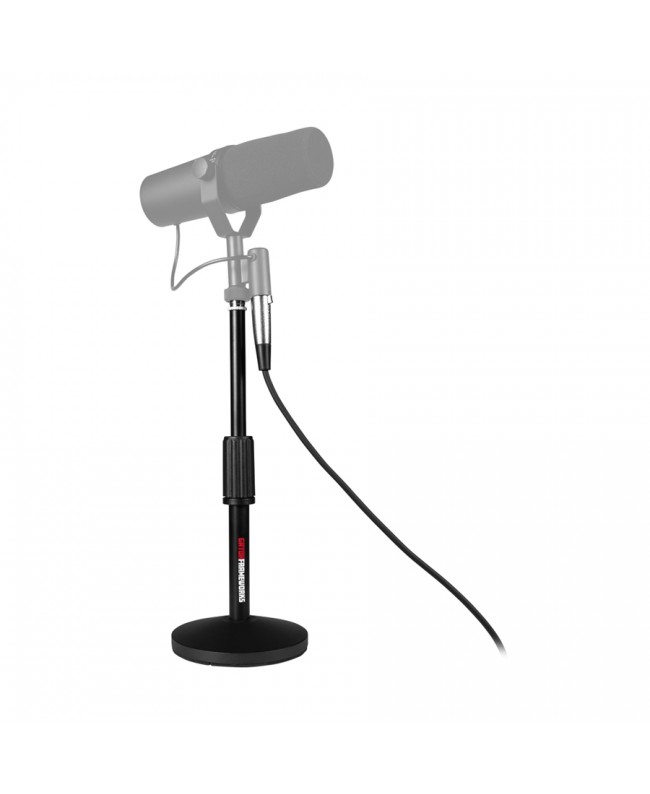 Gator Frameworks GFW-MIC-DESKTOP-2PK Set da 2 supporti microfonici da tavolo con cavi XLR Table Stands
