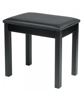 Gator Frameworks GFW-KEYBENCH-WDBK Panchetta in legno nera per tastiera o pianoforte con seduta imbottita Hocker