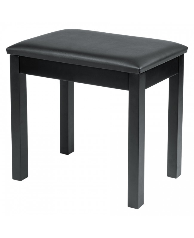 Gator Frameworks GFW-KEYBENCH-WDBK Panchetta in legno nera per tastiera o pianoforte con seduta imbottita Hocker