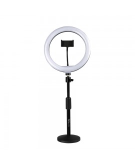 Gator Frameworks GFW-RINGLIGHTDSKTP Anello LED da tavolo con supporto smartphone per streaming, podcast e content creation Su...